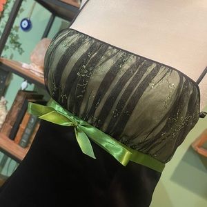 90s green & black dress